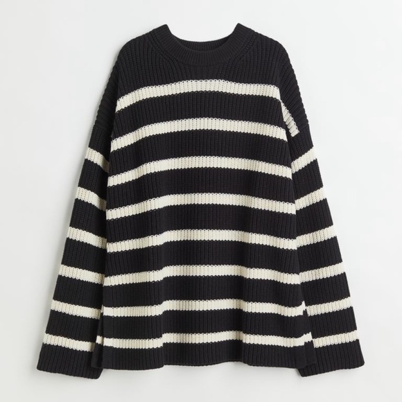H&M Sweaters - H&M Striped Double Knit Sweater